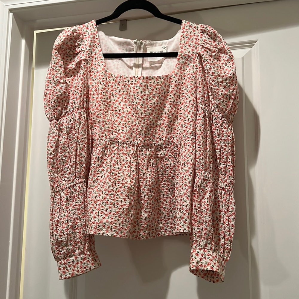 EUC Hyacinth House Clemens Long Sleeve Puff Blouse Size Small